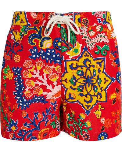 Polo Ralph Lauren Printed Swim Shorts - Red