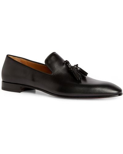 Christian Louboutin Dandelion Tassel Leather Loafers - Black