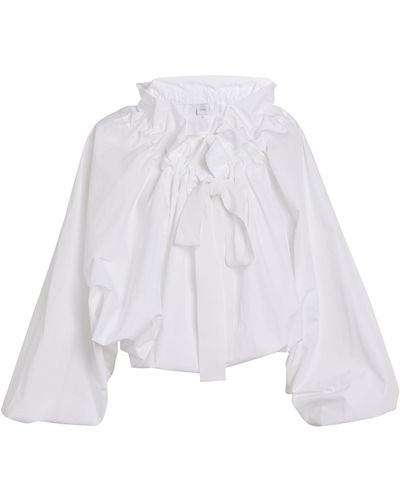 Patou Cotton Ruffle Shirt - White