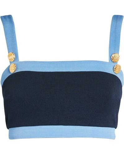 PATBO Knit Bikini Top - Blue