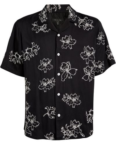 Rag & Bone Embroidered Avery Resort Shirt - Black