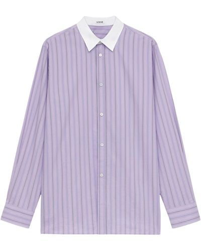 Loewe Striped Shirt - Purple