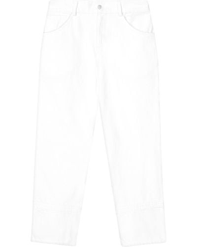 Aeron Cropped Cliff Straight Jeans - White