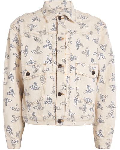 Vivienne Westwood Orb Print Denim Jacket - Natural