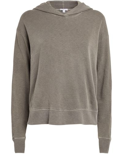 James Perse Cotton Pullover Hoodie - Gray