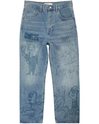 DOMREBEL Homework Straight-leg Jeans - Blue