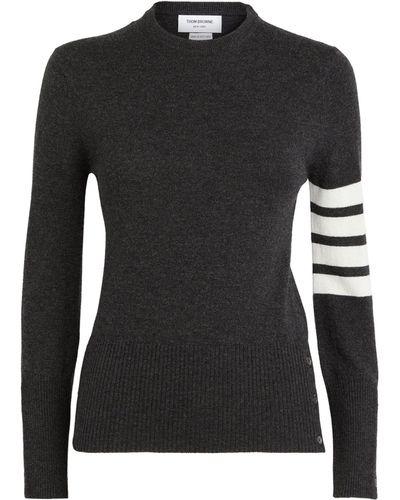 Thom Browne Cashmere 4-bar Sweater - Black