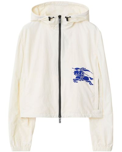 Burberry Cropped Hooded Jacket - White