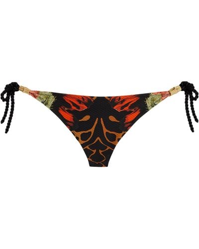 Heidi Klein X Temperley Side-tie Bikini Bottoms - Brown