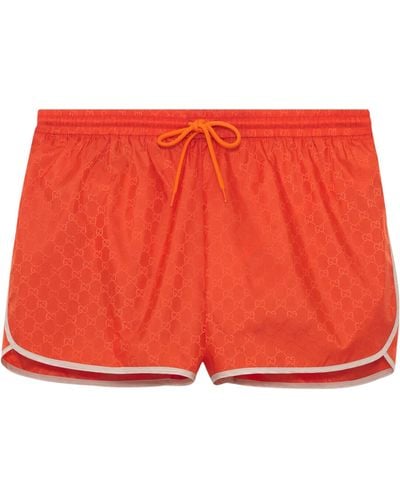 Gucci Gg Supreme Swim Shorts - Red