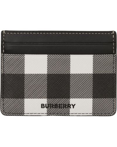Burberry Exaggerated Check Card Holder - Black