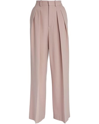 Victoria Beckham Double Pleat Trousers - Pink