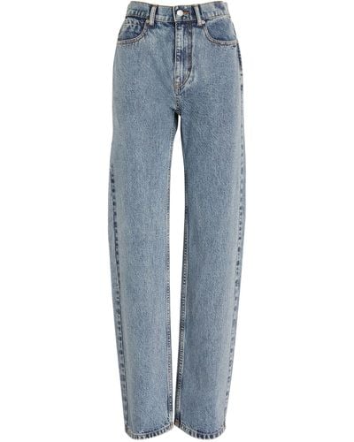 Alexander Wang Crystal-embellished Mid-rise Straight Jeans - Blue