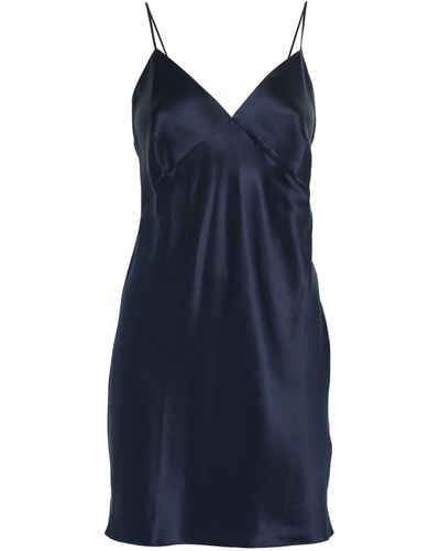 Olivia Von Halle Silk Xena Slip Mini Dress - Blue
