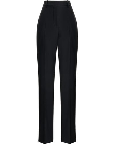 Alexander McQueen Wool Tailored Pants - Black