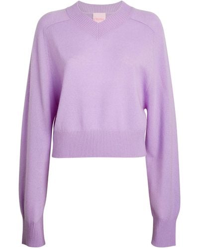 Crush Cashmere Drake Sweater - Purple