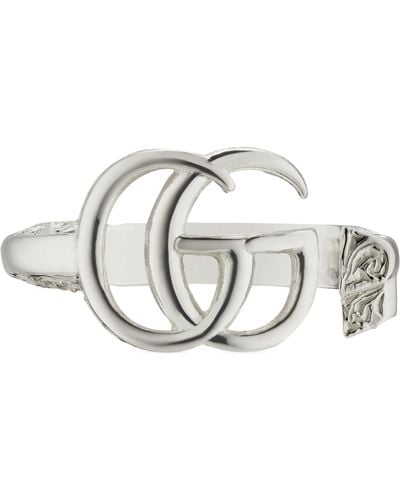 Gucci Gg Marmont Key Ring - Metallic