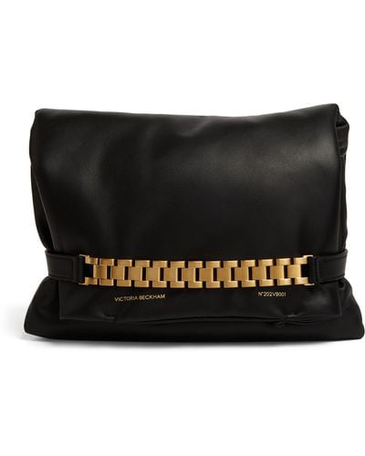 Victoria Beckham Leather Puffy Pouch Bag - Black