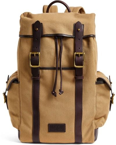 Polo Ralph Lauren Canvas Leather-trim Backpack - Brown