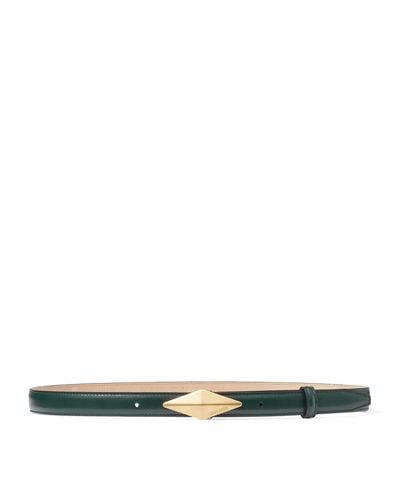 Jimmy Choo Diamond Clasp Belt - Green
