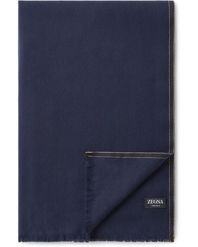 Zegna Wool 12milmil12 Scarf - Blue