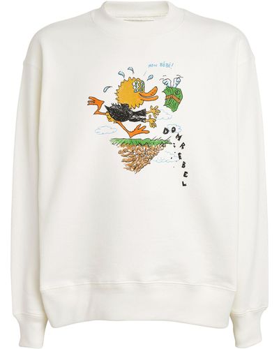 DOMREBEL Money Duck Print Sweatshirt - White
