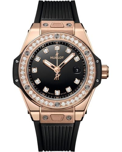 Hublot King Gold And Diamond Big Bang One Click Watch 33mm - Black