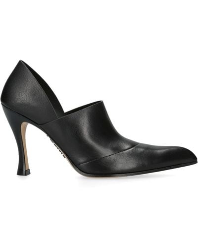 Loewe Leather Comic Folded Court Shoes 90 - Black