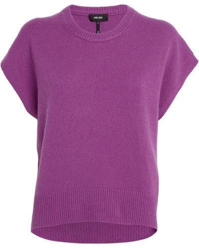 ME+EM Me+em Cashmere Lofty Sweater Vest - Purple