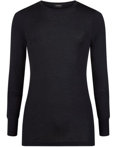 Hanro Woollen Silk Long Sleeve T-shirt - Grey