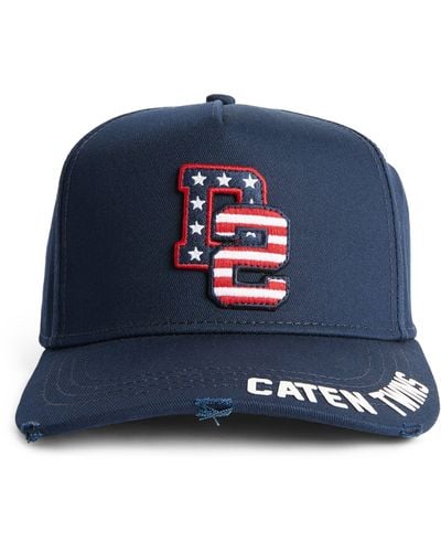 DSquared² American Flag Baseball Cap - Blue