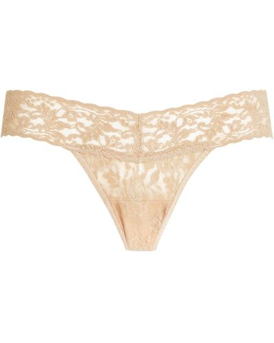 Hanky Panky Low-rise Thong (pack Of 3) - Natural