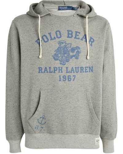 Polo Ralph Lauren Fleece Polo Bear Hoodie - Gray