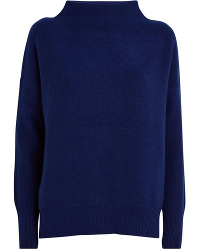 Vince Cashmere Funnel-neck Jumper - Blue