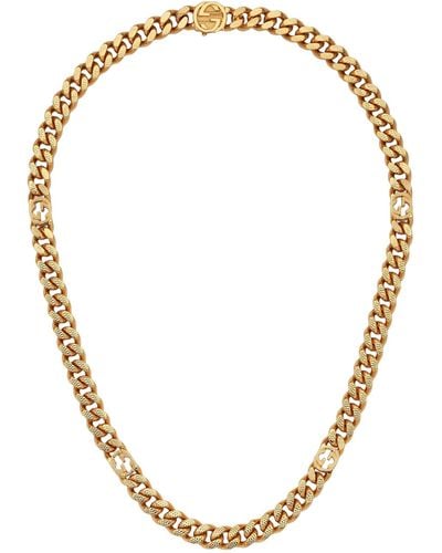 Gucci Interlocking Necklace - Metallic