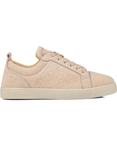 Christian Louboutin Louis Junior Orlato Suede Braided Sneakers - Natural