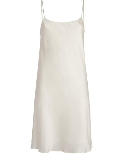 Olivia Von Halle Silk Venus Slip Dress - White