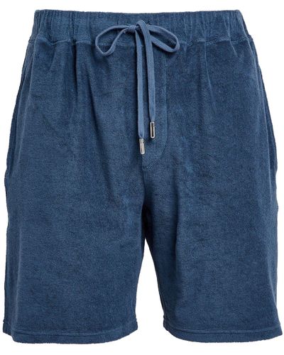 Fedeli Towelling Shorts - Blue