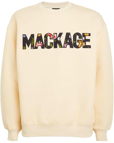 Mackage Floral Print Logo Sweatshirt - Natural