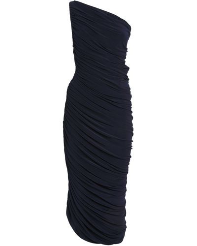 Norma Kamali One-shoulder Diana Maxi Dress - Blue