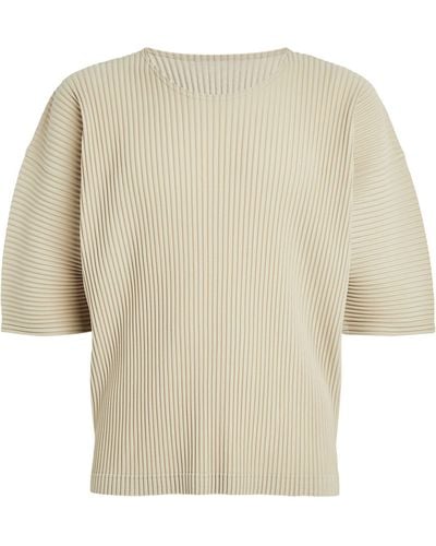 Homme Plissé Issey Miyake Pleated T-shirt - Natural