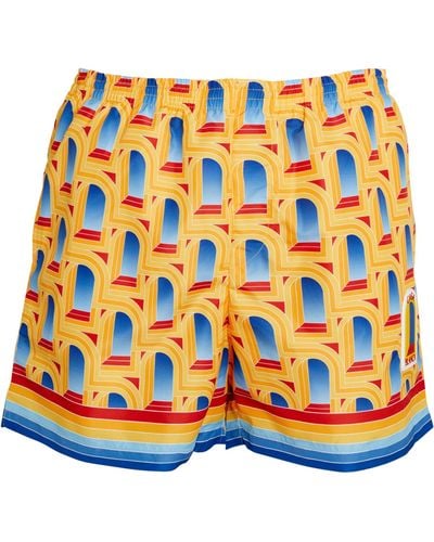 Casablancabrand Patterned Swim Shorts - Orange