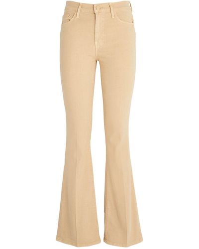 Mother The Weekender Mid-rise Flared Jeans - Natural