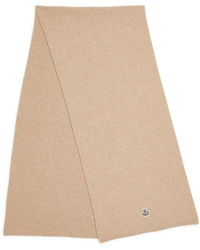 Moncler Wool-cashmere Scarf - Natural