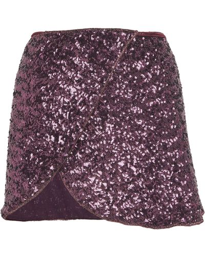 Oséree Embellished Mini Skirt - Purple