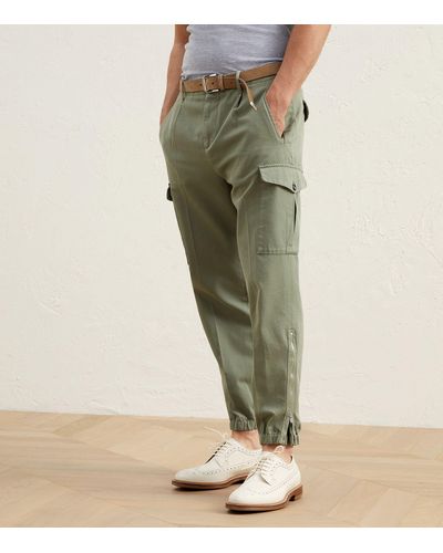 Brunello Cucinelli Cotton Gabardine Cargo Trousers - Green