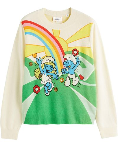 Chinti & Parker X The Smurfs Sunset Sweater - Green