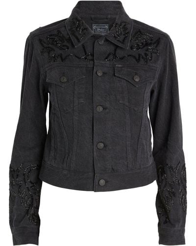 Polo Ralph Lauren Embellished Denim Jacket - Black