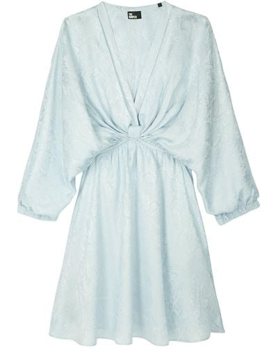 The Kooples Silk-blend Mini Dress - Blue