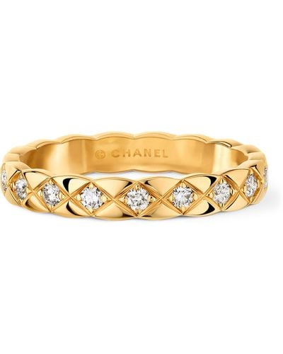 Chanel Yellow Gold And Diamond Coco Crush Ring - Metallic